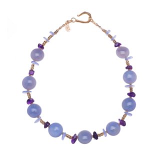 lilac chalcedony necklace