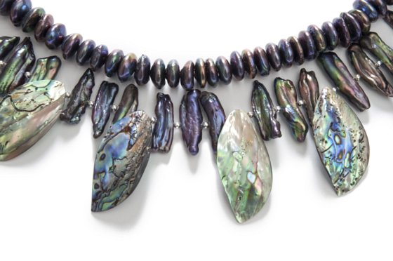 paua leaves necklace