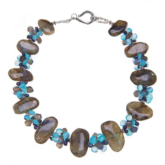 labradorite and chalcedony necklace