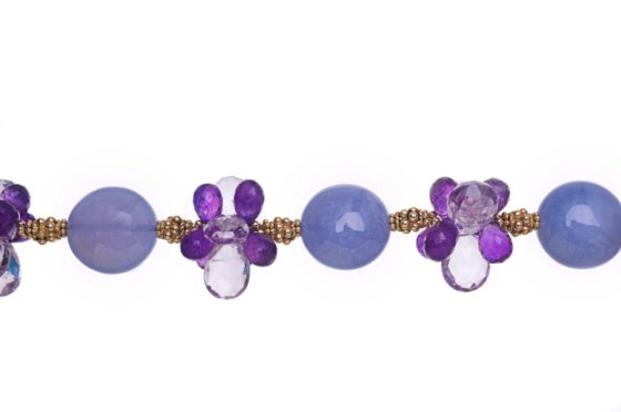 purple chalcedony necklace